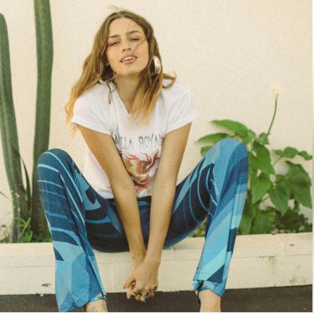 Novella Royale Blue Geo Janis Bell Flare geometric gradient XS